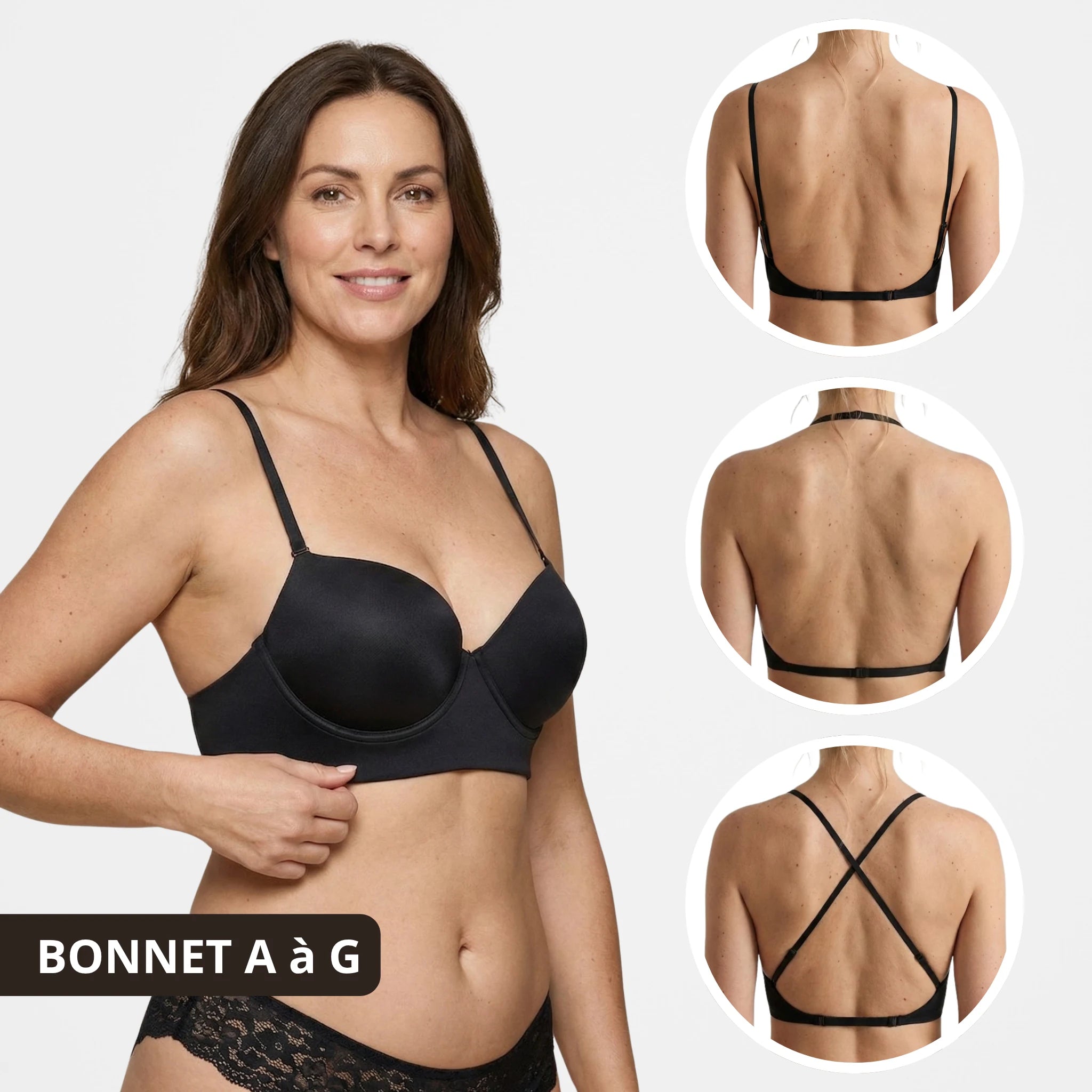 Soutien-Gorge Dos Nu N°1 - Classique (jusqu'au bonnet G)