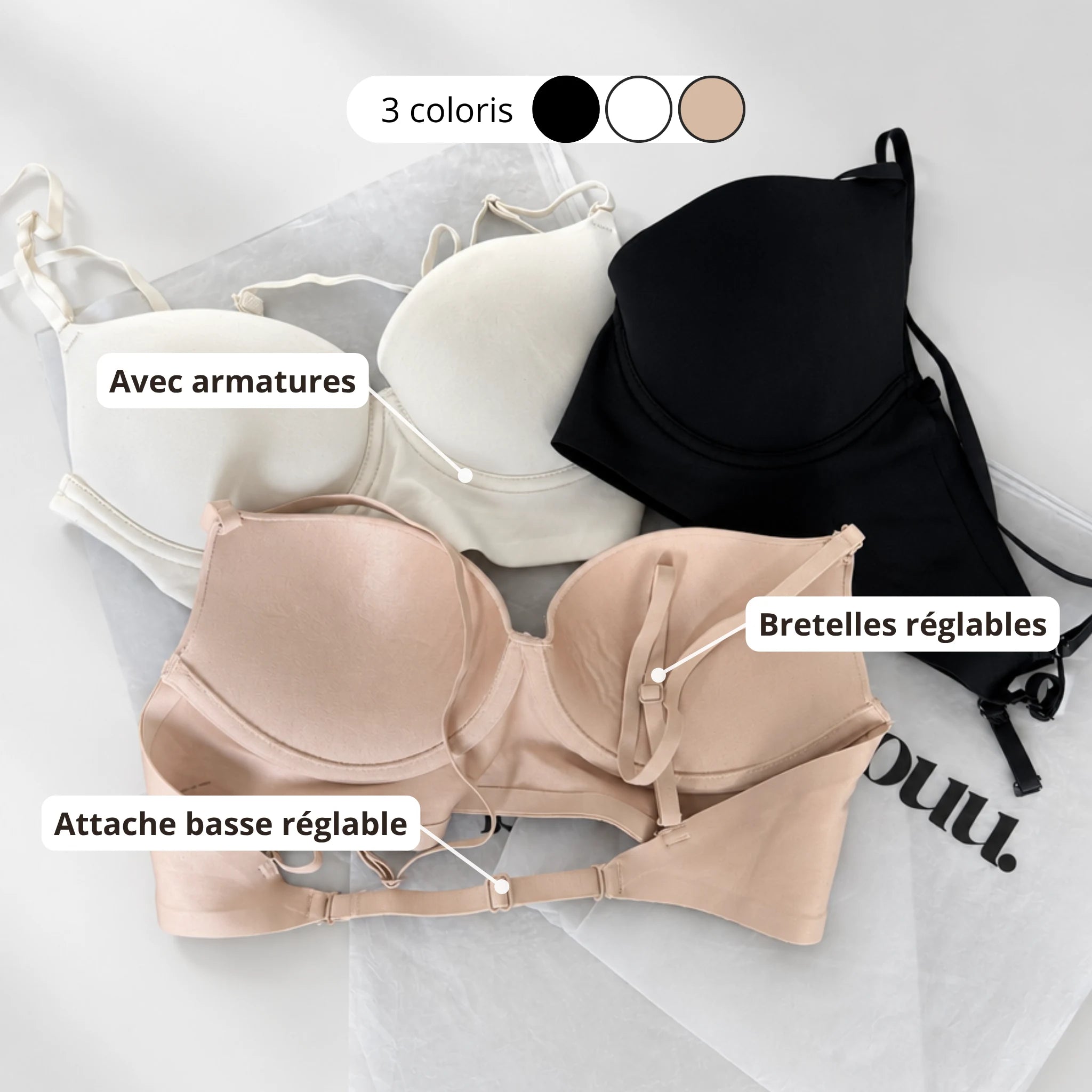 Soutien-Gorge Dos Nu N°1 - Classique (jusqu'au bonnet G)