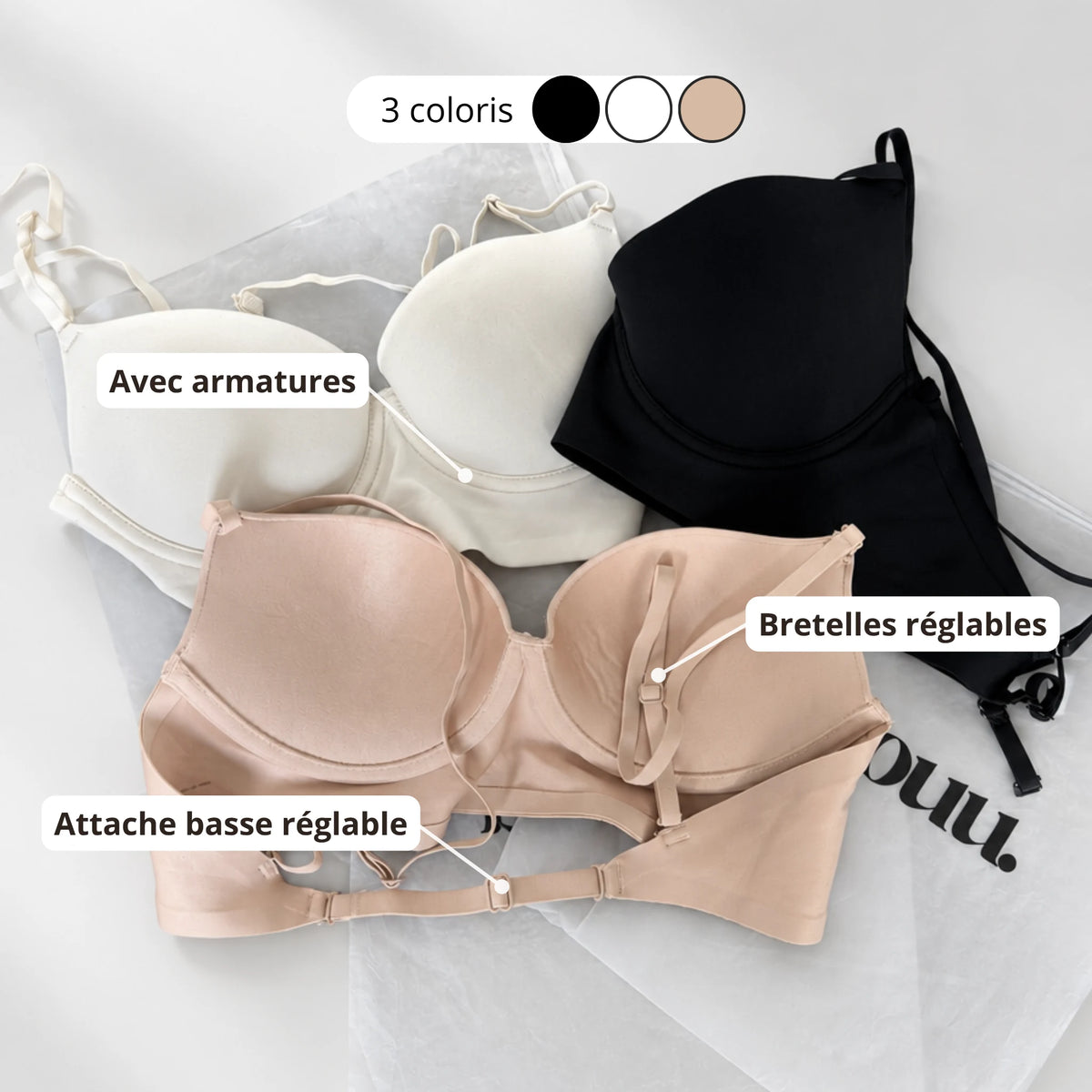 Soutien-Gorge Dos Nu N°1 - Classique (jusqu'au bonnet G)