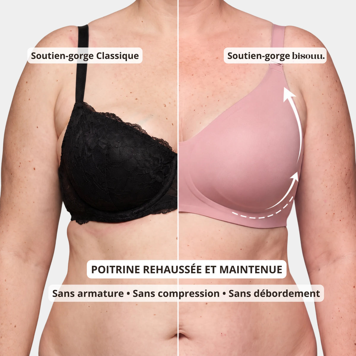 Soutien-Gorge Sans Armature N°2 - Confort & Maintien Renforcé (Grande Taille)